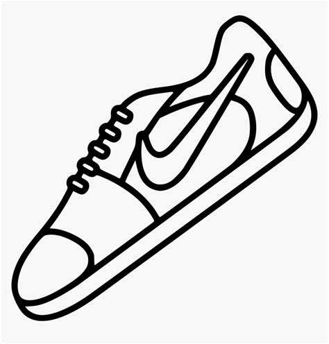 nike shoe drawing outline.